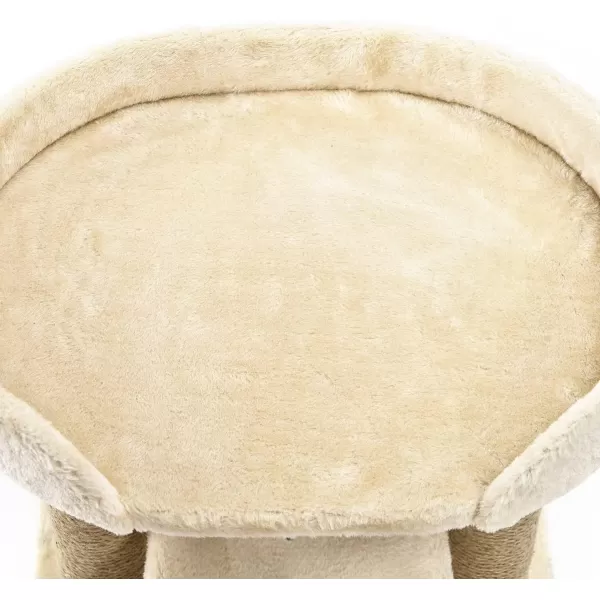 Amazon Basics Top Platform Cat Tree With Scratching Post  18 x 14 x 22 Inches BeigeBeige Platform