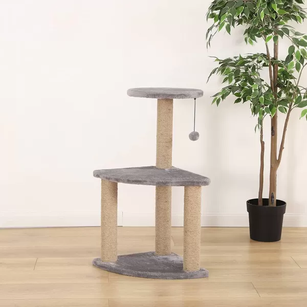 Amazon Basics Top Platform Cat Tree With Scratching Post  18 x 14 x 22 Inches BeigeGray Medium