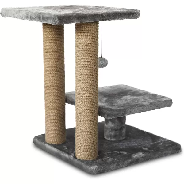 Amazon Basics Top Platform Cat Tree With Scratching Post  18 x 14 x 22 Inches BeigeGray Small