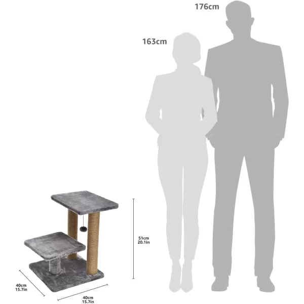 Amazon Basics Top Platform Cat Tree With Scratching Post  18 x 14 x 22 Inches BeigeGray Small