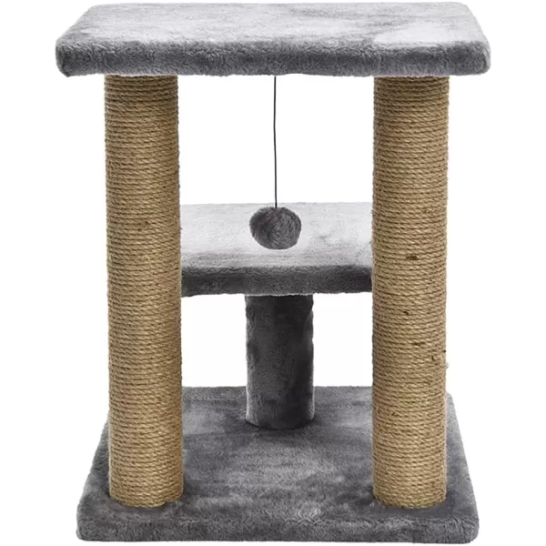 Amazon Basics Top Platform Cat Tree With Scratching Post  18 x 14 x 22 Inches BeigeGray Small