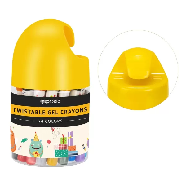 Amazon Basics Twistable Gel Crayons Washable 12 Count Assorted Colors24 Colors