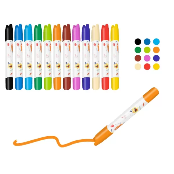 Amazon Basics Twistable Gel Crayons Washable 12 Count Assorted ColorsAssorted Colors