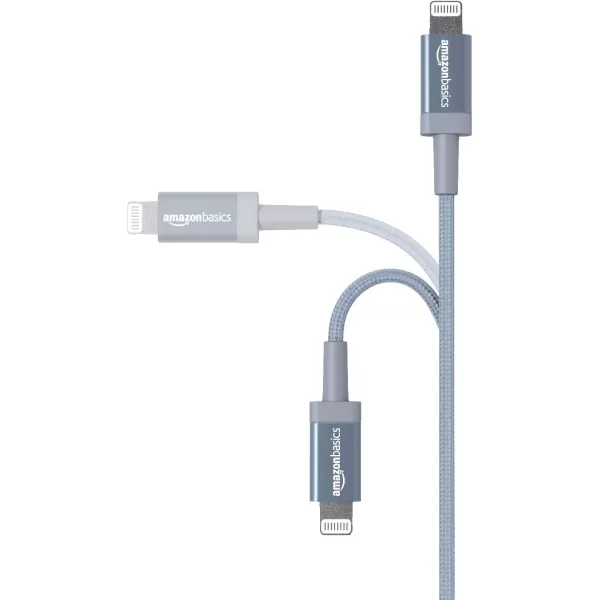 Amazon Basics USBA to Lightning Charger Cable Nylon Braided Cord MFi Certified Charger for Apple iPhone 14 13 12 11 X Xs Pro Pro Max Plus iPad 3 Foot Dark Gray6 Feet 1Pack Dark Gray