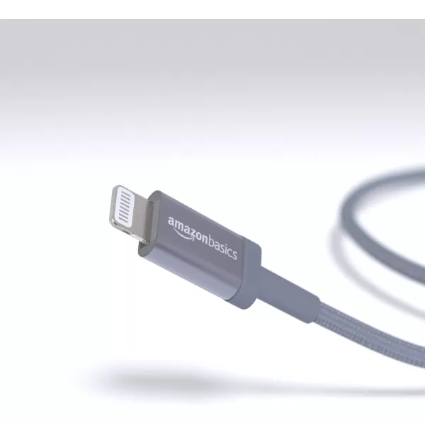 Amazon Basics USBC to Lightning Charger Cable Nylon Braided Cord MFi Certified Charger for Apple iPhone 14 13 12 11 X Xs Pro Pro Max Plus iPad 3 Foot Dark GrayDark Gray