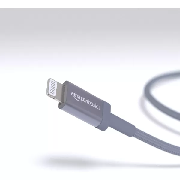 Amazon Basics USBC to Lightning Charger Cable Nylon Braided Cord MFi Certified Charger for Apple iPhone 14 13 12 11 X Xs Pro Pro Max Plus iPad 3 Foot Dark GrayDark Gray