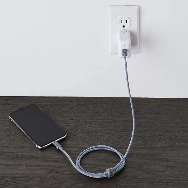 Amazon Basics USBC to Lightning Charger Cable Nylon Braided Cord MFi Certified Charger for Apple iPhone 14 13 12 11 X Xs Pro Pro Max Plus iPad 3 Foot Dark GrayDark Gray