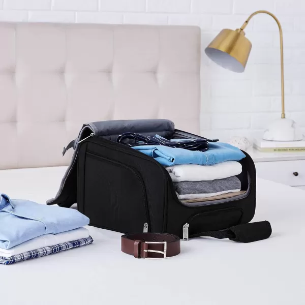 Amazon Basics Underseat CarryOn Rolling Travel Luggage Bag 14 Inches Navy BlueBlack