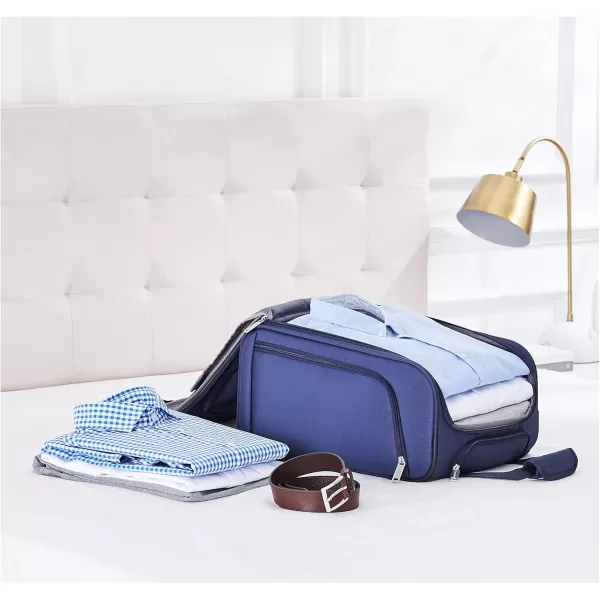 Amazon Basics Underseat CarryOn Rolling Travel Luggage Bag 14 Inches Navy BlueNavy