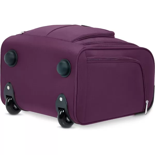 Amazon Basics Underseat CarryOn Rolling Travel Luggage Bag 14 Inches Navy BluePurple