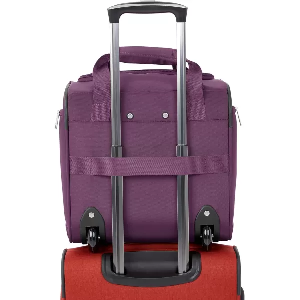 Amazon Basics Underseat CarryOn Rolling Travel Luggage Bag 14 Inches Navy BluePurple