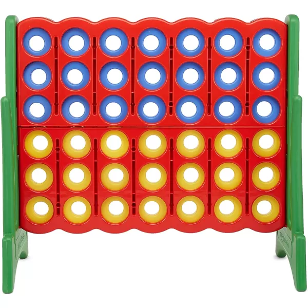 Amazon basics Giant BPAFree 4InARow Premium Plastic Game Set with Carrying Bag Great for Gifting Red amp GreenBlue Yellow Red Green Giant