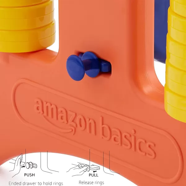 Amazon basics Giant BPAFree 4InARow Premium Plastic Game Set with Carrying Bag Great for Gifting Red amp GreenBlue Yellow Red Green Large