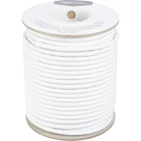 Amazon Basics 14Gauge Audio Speaker Wire Cable  999 OxygenFree Copper 200 Feet White200Foot