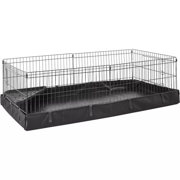 Amazon Basics Canvas Bottom Guinea Pig Pet Cage with Divider Set Black 4764L x 2421W x 1398H4665L x 2362W x 1378H
