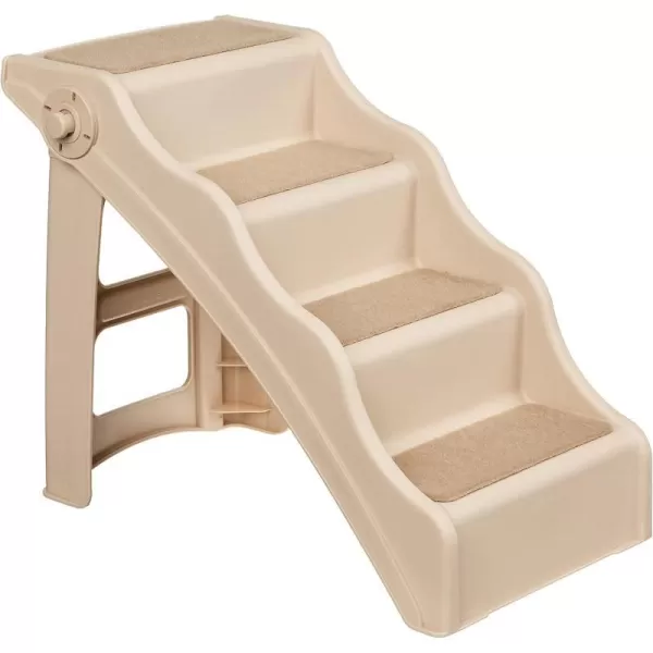 Amazon Basics Foldable Steps for Dogs and Cats Grey 146X2275X195146X2275X195 Foldable Tan