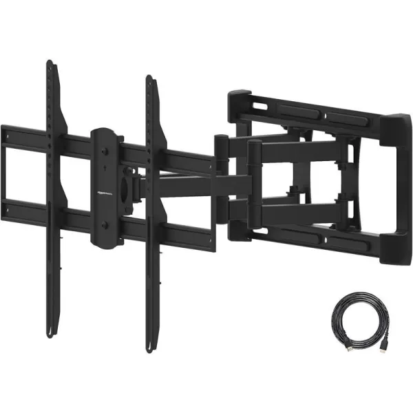 Amazon Basics Full Motion Articulating TV Monitor Wall Mount for 26 to 55 TVs and Flat Panels up to 80 Lbs Black37 to 80 Articulating 16 inch Extension