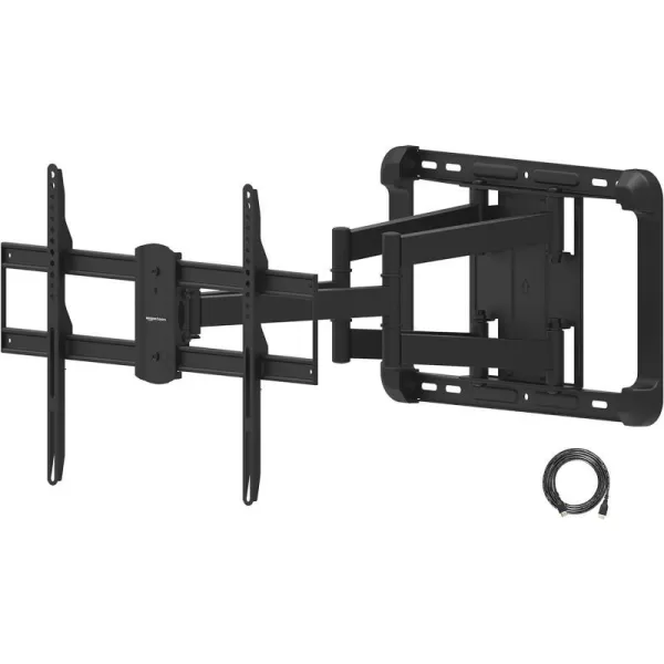 Amazon Basics Full Motion Articulating TV Monitor Wall Mount for 26 to 55 TVs and Flat Panels up to 80 Lbs Black37 to 80 Articulating 26 inch Extension