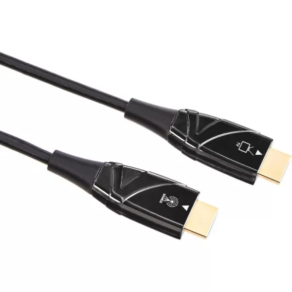Amazon Basics HDMI Fiber Optic Cable 18Gbps HighSpeed 4K60Hz 2160p 48Bit Color Ethernet Ready 50 Foot Black100 Feet