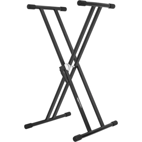 Amazon Basics HeavyDuty Adjustable Keyboard and Piano DoubleXShape Stand BlackDoubleX