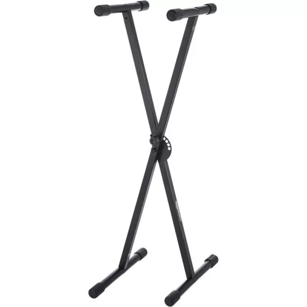 Amazon Basics HeavyDuty Adjustable Keyboard and Piano DoubleXShape Stand BlackSingleX