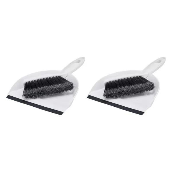 Amazon Basics Mini Brush and Dustpan Set Pack of 2 Gray Previously AmazonCommercial brandGray