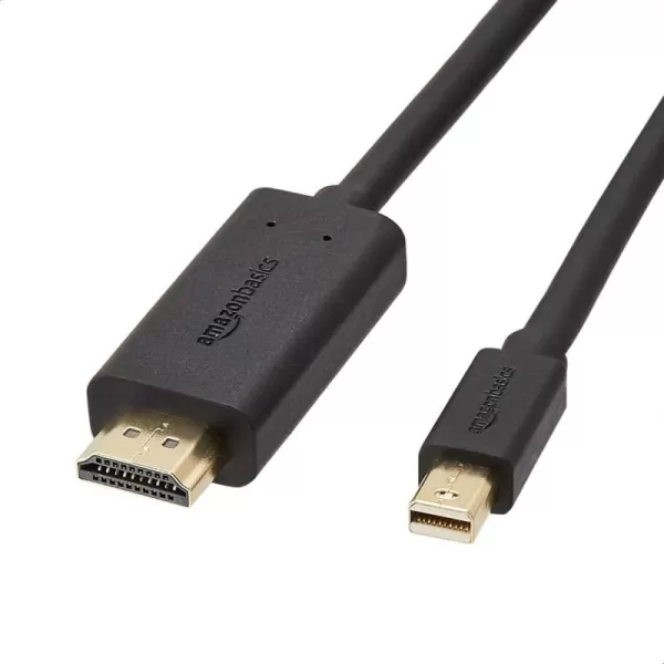 Amazon Basics Mini DisplayPort to HDMI Display Adapter Cable  6 Feet Case of 52 Black10Feet