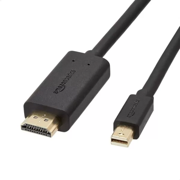 Amazon Basics Mini DisplayPort to HDMI Display Adapter Cable  6 Feet Case of 52 Black3Feet