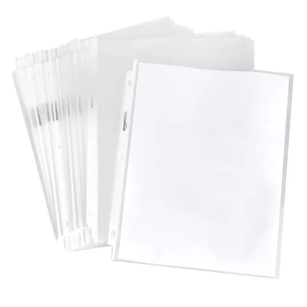 Amazon Basics Sheet Protector Heavy Duty 100 Pack Clear200  Pack