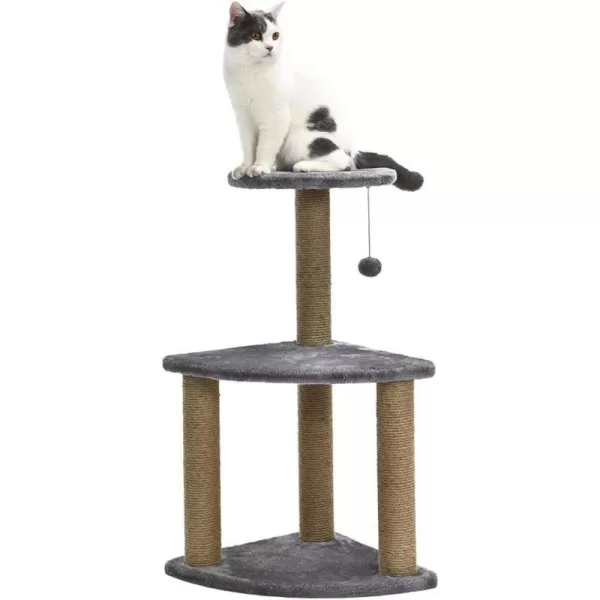 Amazon Basics Top Platform Cat Tree With Scratching Post  18 x 14 x 22 Inches BeigeGray Medium