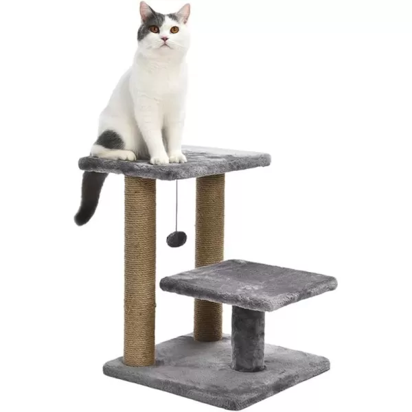 Amazon Basics Top Platform Cat Tree With Scratching Post  18 x 14 x 22 Inches BeigeGray Small