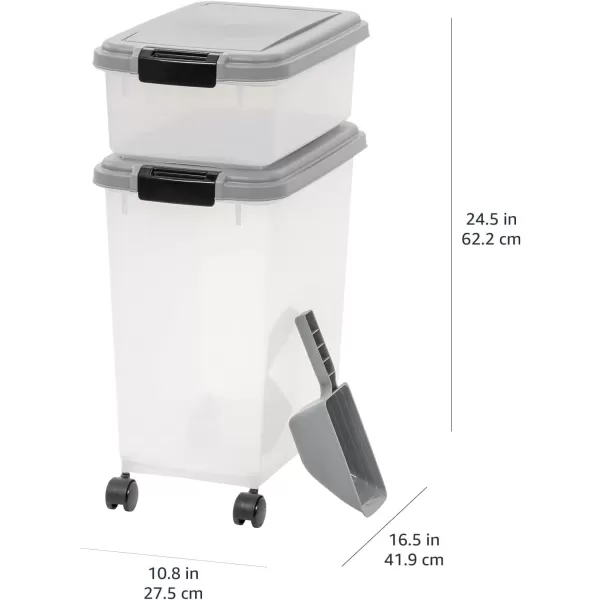 Amazon Basics 3Piece Airtight Dog Food Storage Container Combo with Scoop 33 QT  12 QT33 QT  12 QT