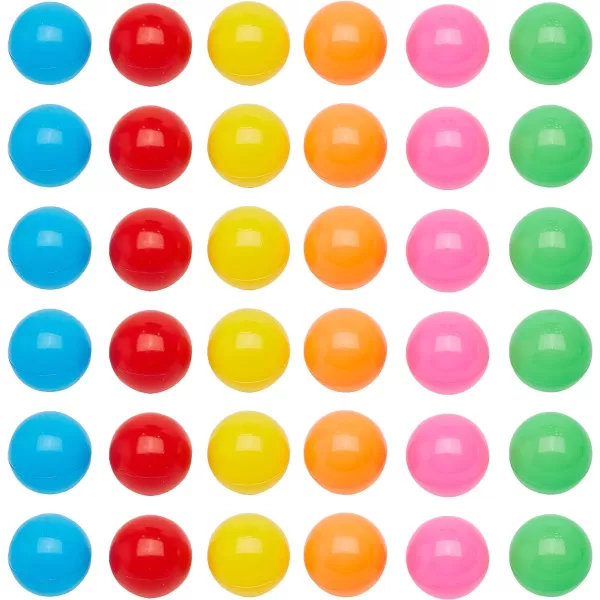 Amazon Basics BPA Free Crush Proof Plastic Pit Balls with Storage Bag Toddlers Kids 12 Months 1000 Count 1000 Balls 6 Pastel Colors6 Bright Colors 1000 Balls