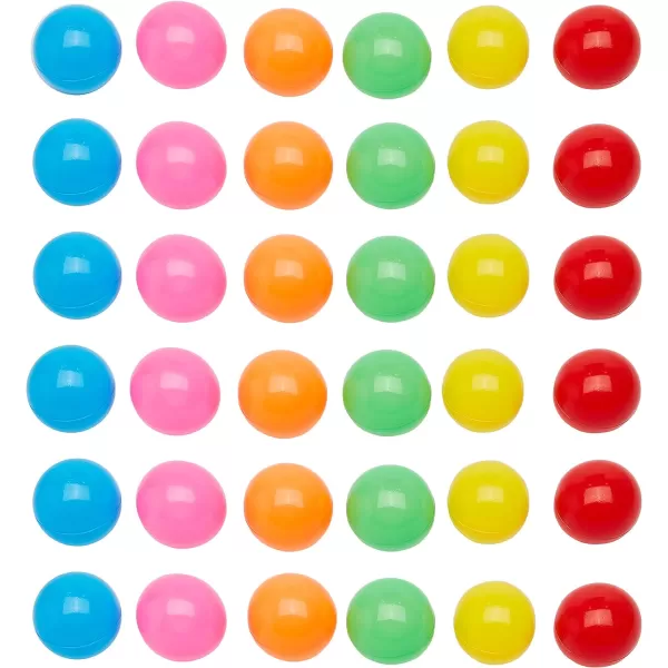 Amazon Basics BPA Free Crush Proof Plastic Pit Balls with Storage Bag Toddlers Kids 12 Months 1000 Count 1000 Balls 6 Pastel Colors6 Bright Colors 400 Balls