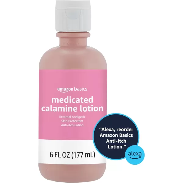 Amazon Basics Medicated Calamine AntiItch Lotion Analgesic Skin Protectant Unflavored Lightly scented 6 Fl Oz Pack of 1 Previously Solimo6 Fl Oz Pack of 1