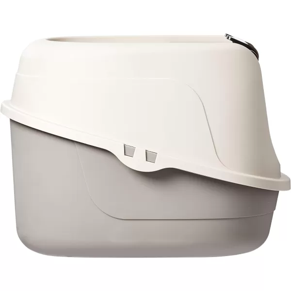 Amazon Basics NoMess Hooded Cat Litter Box Large Multicolor 24 in x 18 in x 17 inLarge