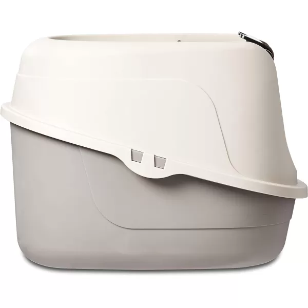Amazon Basics NoMess Hooded Cat Litter Box Large Multicolor 24 in x 18 in x 17 inStandard
