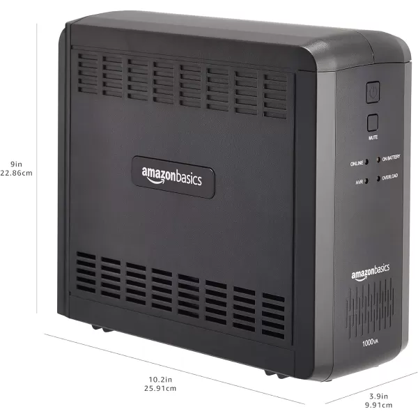 Amazon Basics Standby UPS 600VA 360W Surge Protector Battery Power Backup  8 Outlets BlackLine Interactive 9 Outlet 1000VA