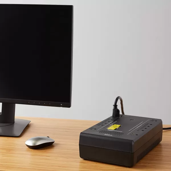 Amazon Basics Standby UPS 600VA 360W Surge Protector Battery Power Backup  8 Outlets BlackStandby 12 Outlet 800VA