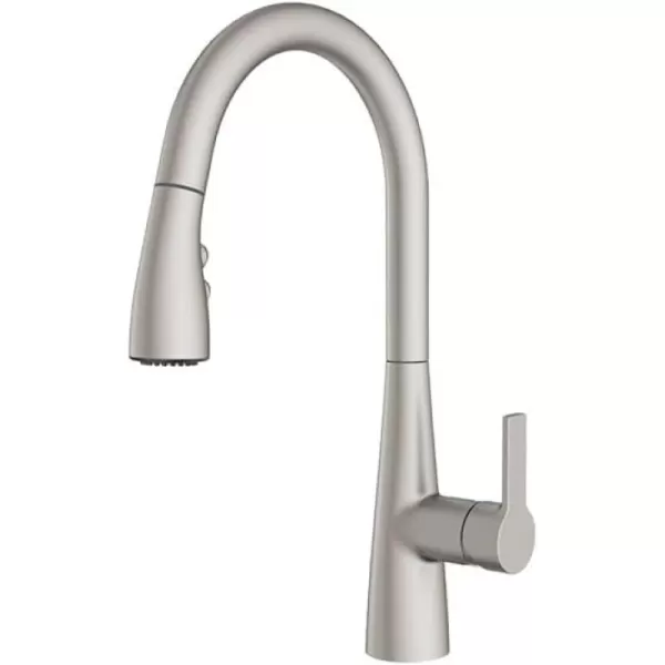 Amazon Basics  PullDown Kitchen Faucet with Perfect Slide and Fast Mount  Chrome 1 packSpotfree Stainless