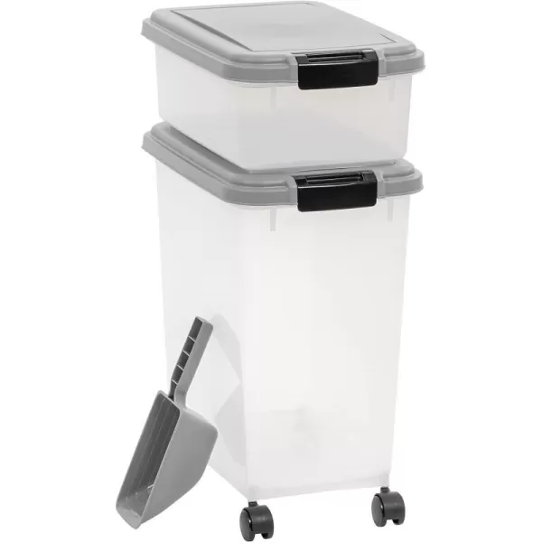 Amazon Basics 3Piece Airtight Dog Food Storage Container Combo with Scoop 33 QT  12 QT33 QT  12 QT