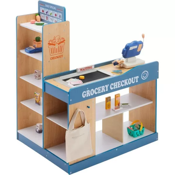 Amazon Basics Grocery Store Checkout Counter Kids Supermarket Pretend Play Store Gift for Age 3YAmazon Basics Grocery Store Checkout Counter Kids Supermarket Pretend Play Store Gift for Age 3Y