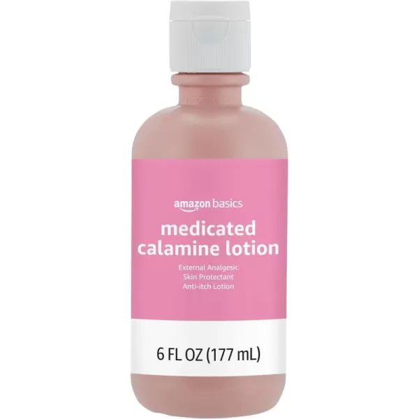 Amazon Basics Medicated Calamine AntiItch Lotion Analgesic Skin Protectant Unflavored Lightly scented 6 Fl Oz Pack of 1 Previously Solimo6 Fl Oz Pack of 1