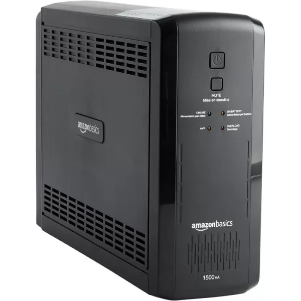 Amazon Basics Standby UPS 600VA 360W Surge Protector Battery Power Backup  8 Outlets BlackLine Interactive 10 Outlet 1500VA
