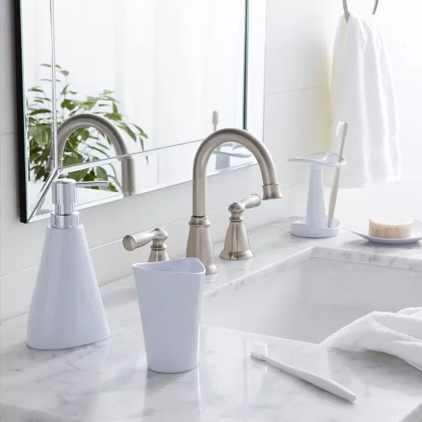 Amazon Basics 5Piece Bathroom Accessories Set Smooth GreySmooth White