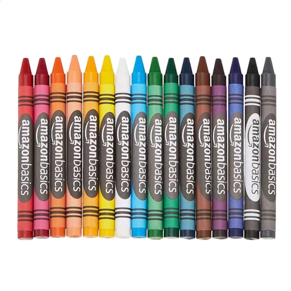 Amazon Basics Crayons  16 Assorted Colors 25Pack16Assorted colors 25 Count Pack of 1