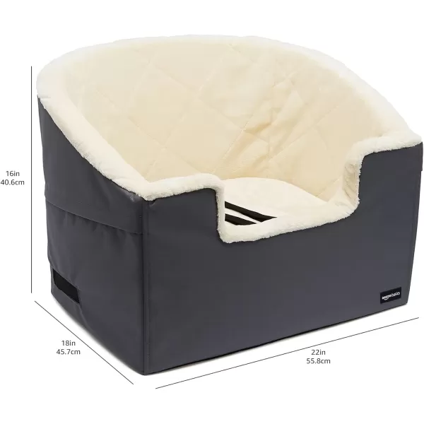 Amazon Basics Pet Car Booster Bucket Seat  18 x 22 x 16  TanGrey Large