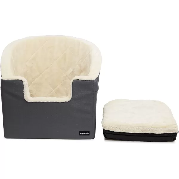 Amazon Basics Pet Car Booster Bucket Seat  18 x 22 x 16  TanGrey Small