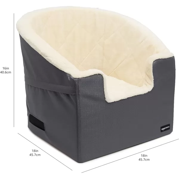 Amazon Basics Pet Car Booster Bucket Seat  18 x 22 x 16  TanGrey Small