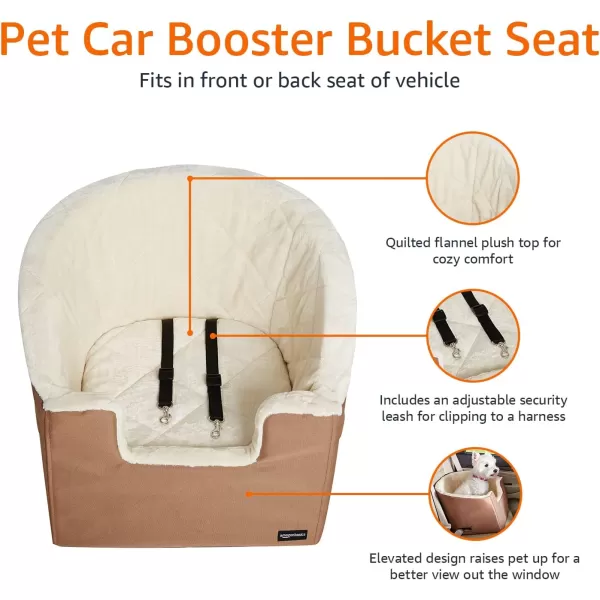 Amazon Basics Pet Car Booster Bucket Seat  18 x 22 x 16  TanTan Small